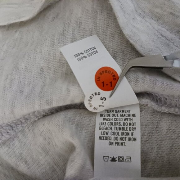 NEW Offline by Aerie Heather Gray Cotton Oversized Graphic‎ T-shirt Size L - Picture 8 of 10